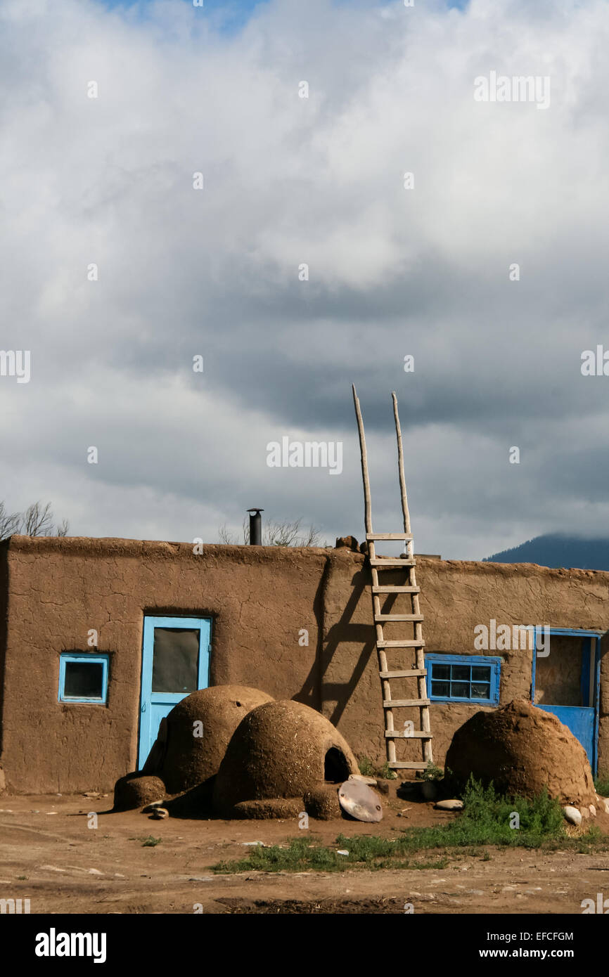 Taos Pueblo nel Nuovo Messico, STATI UNITI D'AMERICA Foto Stock