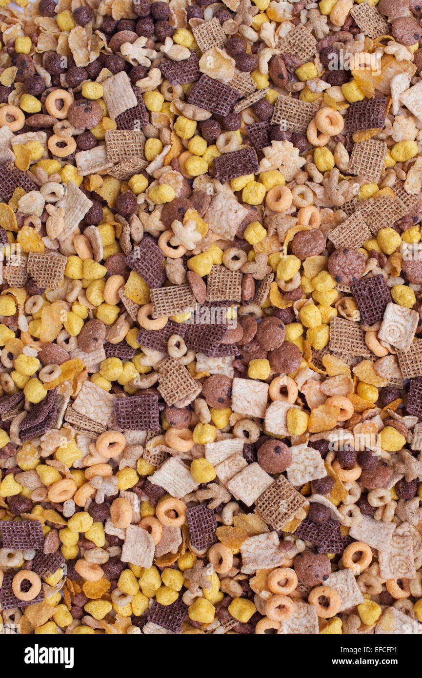 Bambini assortiti cereali da prima colazione Foto Stock