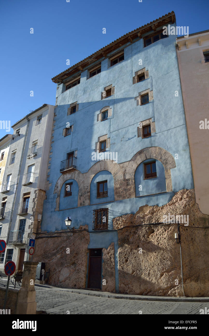 Il vecchio edificio in Cuenca in Spagna Foto Stock