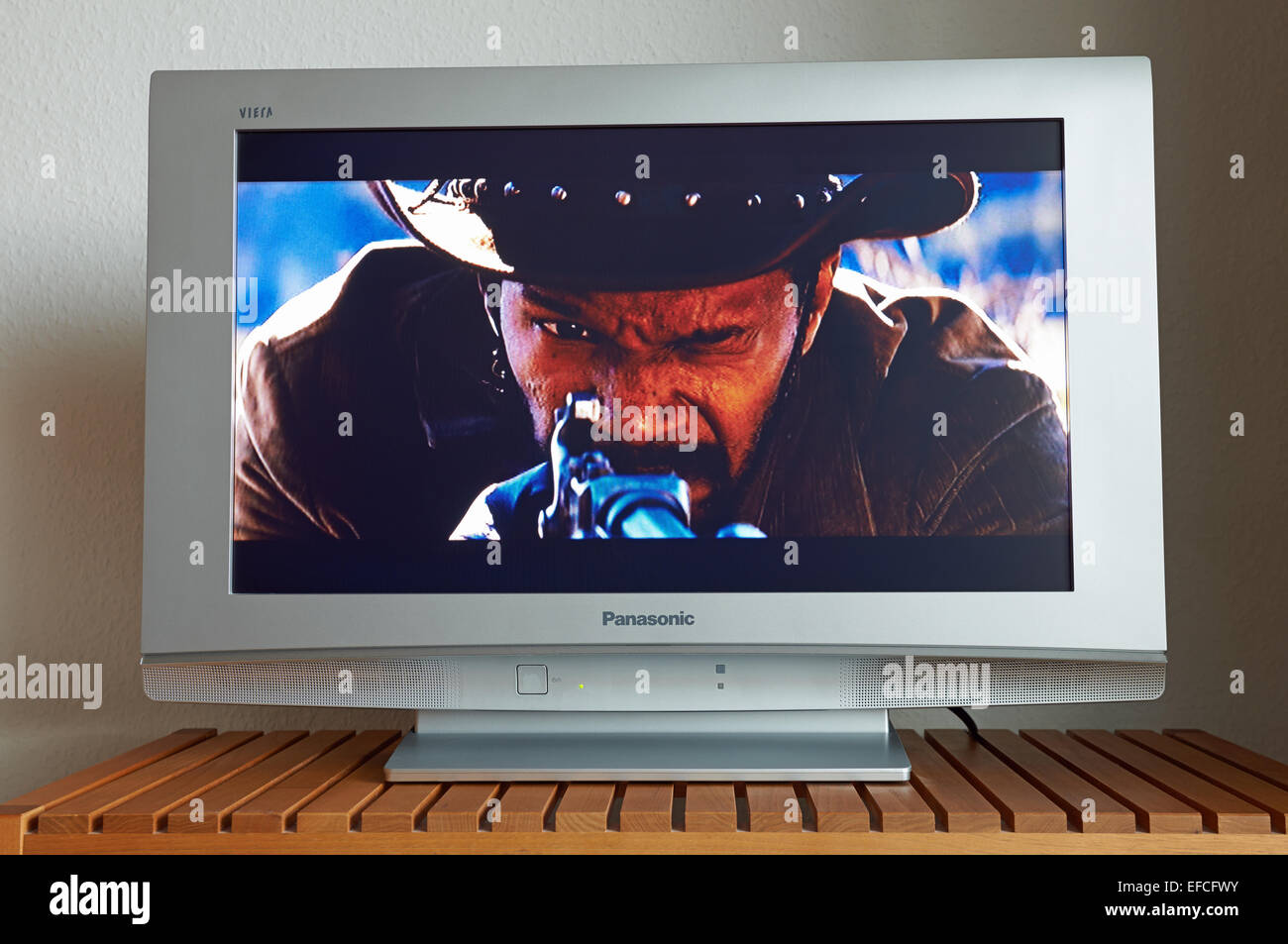 Jamie Foxx (attore americano) fissando in Django Unchained Foto Stock