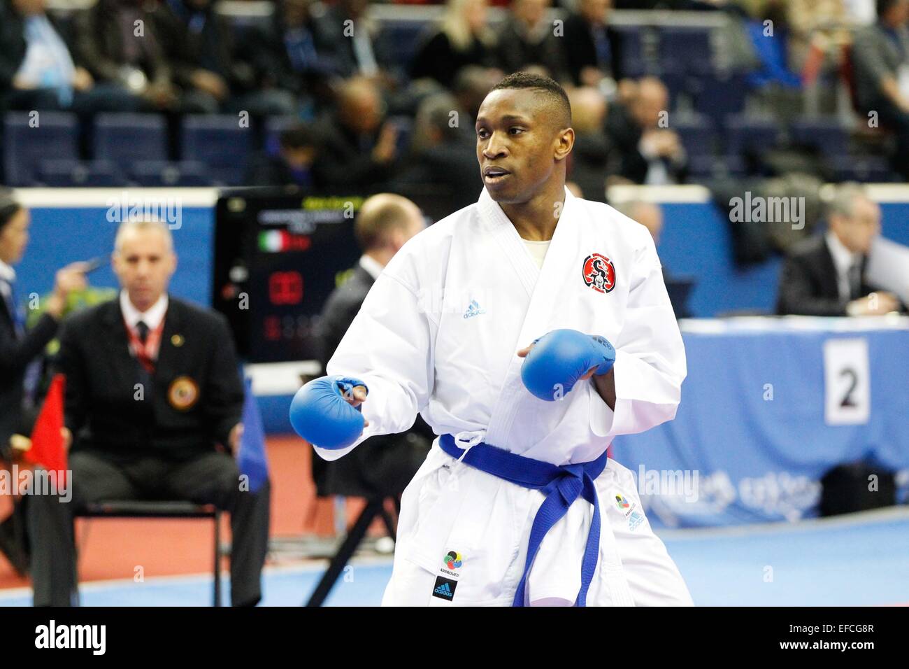 Davy DONA - 24.01.2015 - Open de Paris - Karate Premier League -.Photo : Johnny Fidelin/Icona Sport Foto Stock