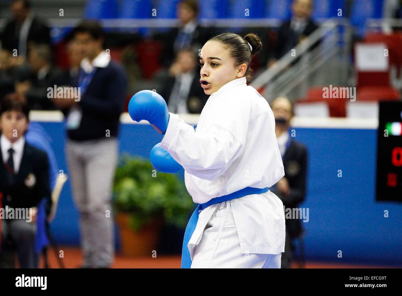 Sabah BRIHMAT - 24.01.2015 - Open de Paris - Karate Premier League -.Photo : Johnny Fidelin/Icona Sport Foto Stock