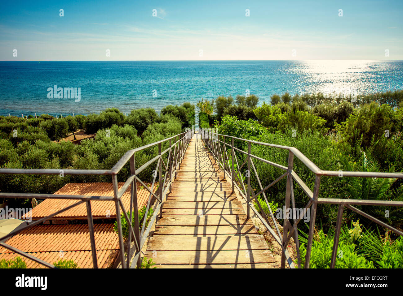 Scale via del mare Mediterraneo Foto Stock