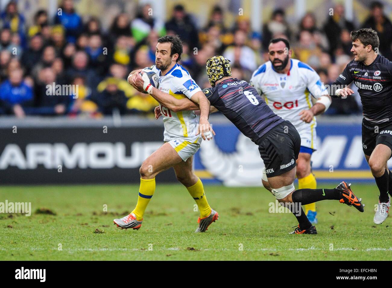 Morgan PARRA - 25.01.2015 - Clermont/Saraceni - European Champions Cup .Photo : Jean Paul Thomas/Icona Sport Foto Stock