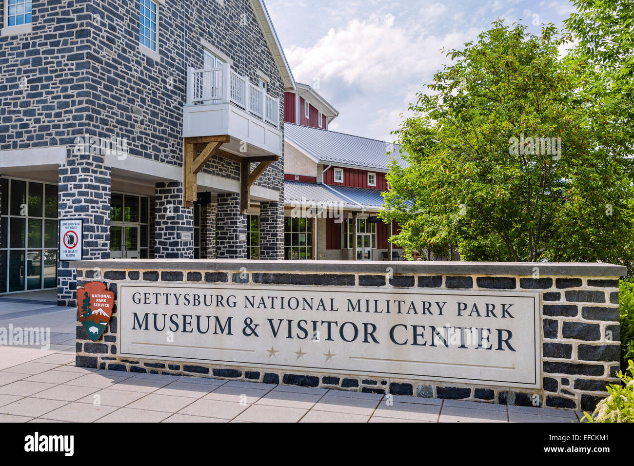 Museo e Centro Visitatori di Gettysburg National Militiary Park, Pennsylvania, STATI UNITI D'AMERICA Foto Stock