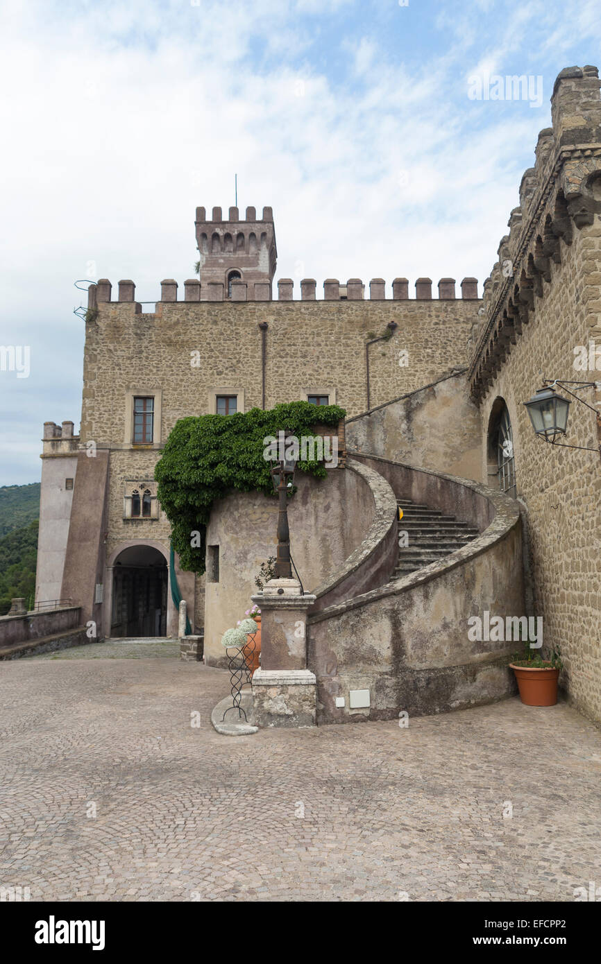 Castello Brancaccio di San Gregorio da Sassola, Roma, Italia Foto Stock