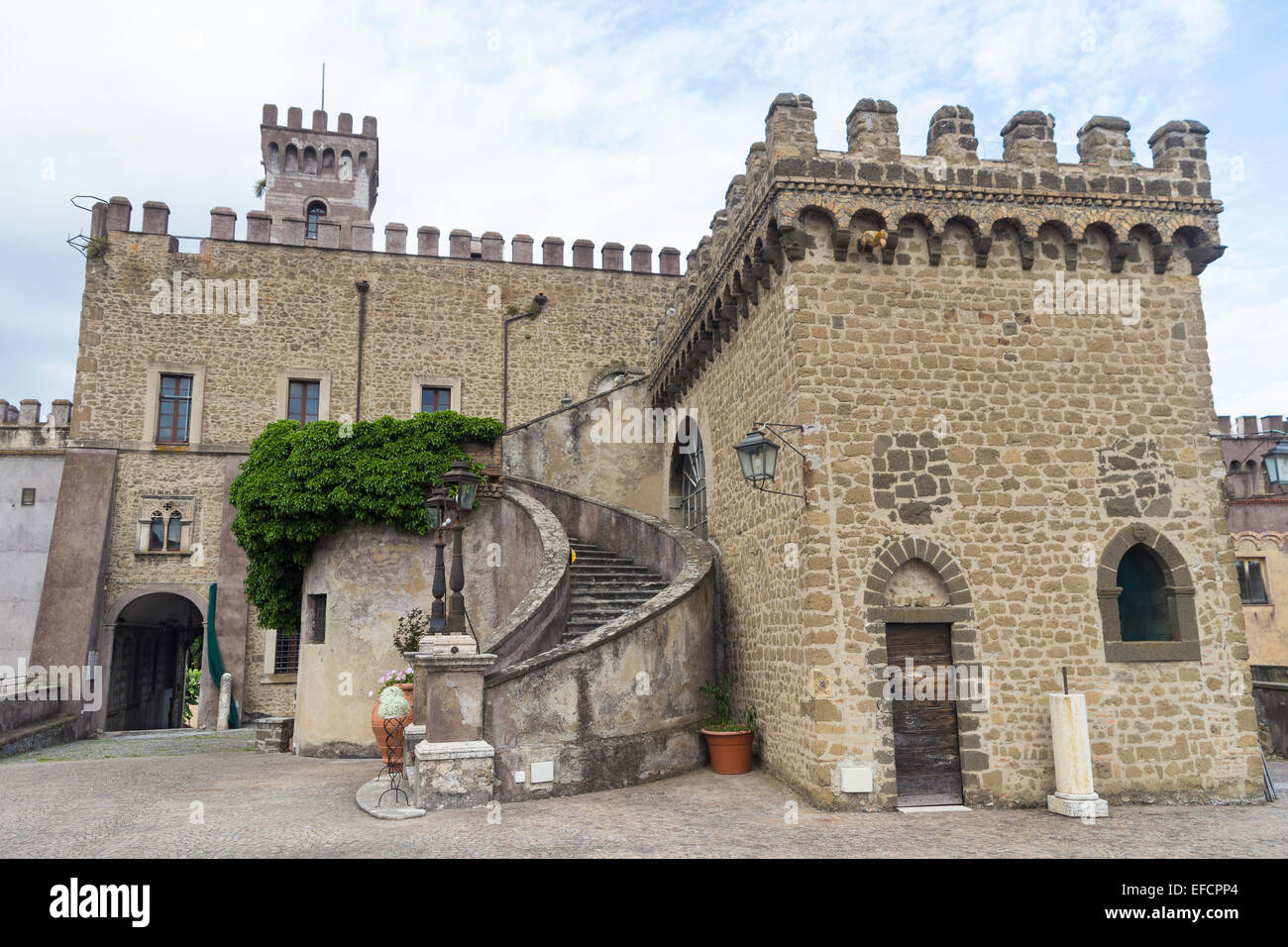 Castello Brancaccio di San Gregorio da Sassola, Roma, Italia Foto Stock