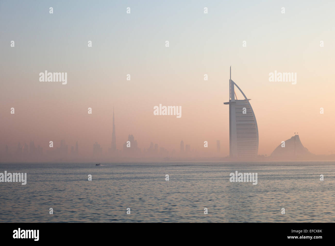 Skyline di Dubai, Emirati Arabi Uniti Foto Stock