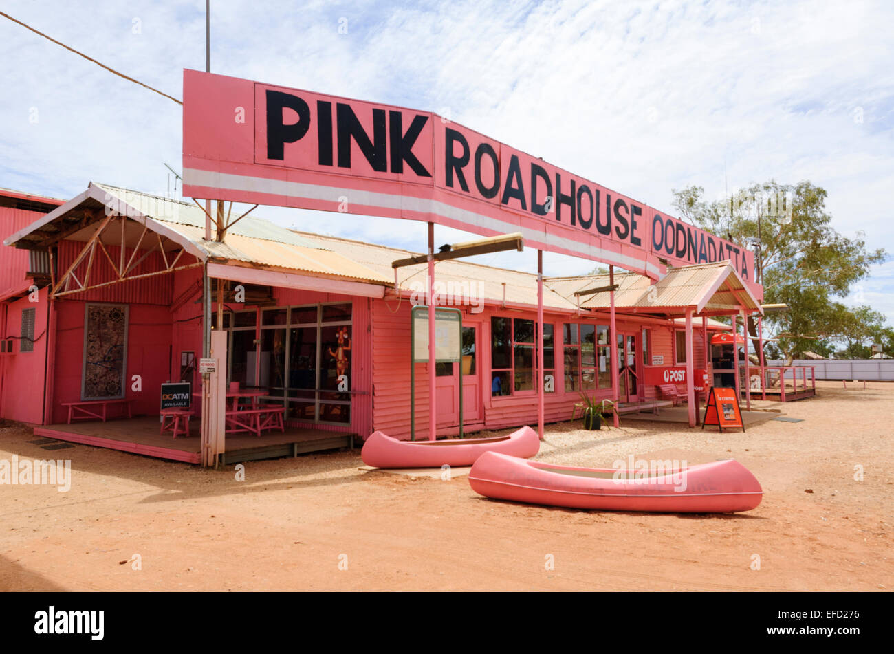 Pink Roadhouse, Oodnadatta, Sud Australia Foto Stock