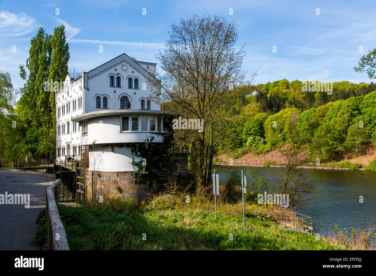 Il "Mulino Bianco' al fiume Ruhr, oggi parte della Folkwang University of arts, dipartimento musicale Foto Stock