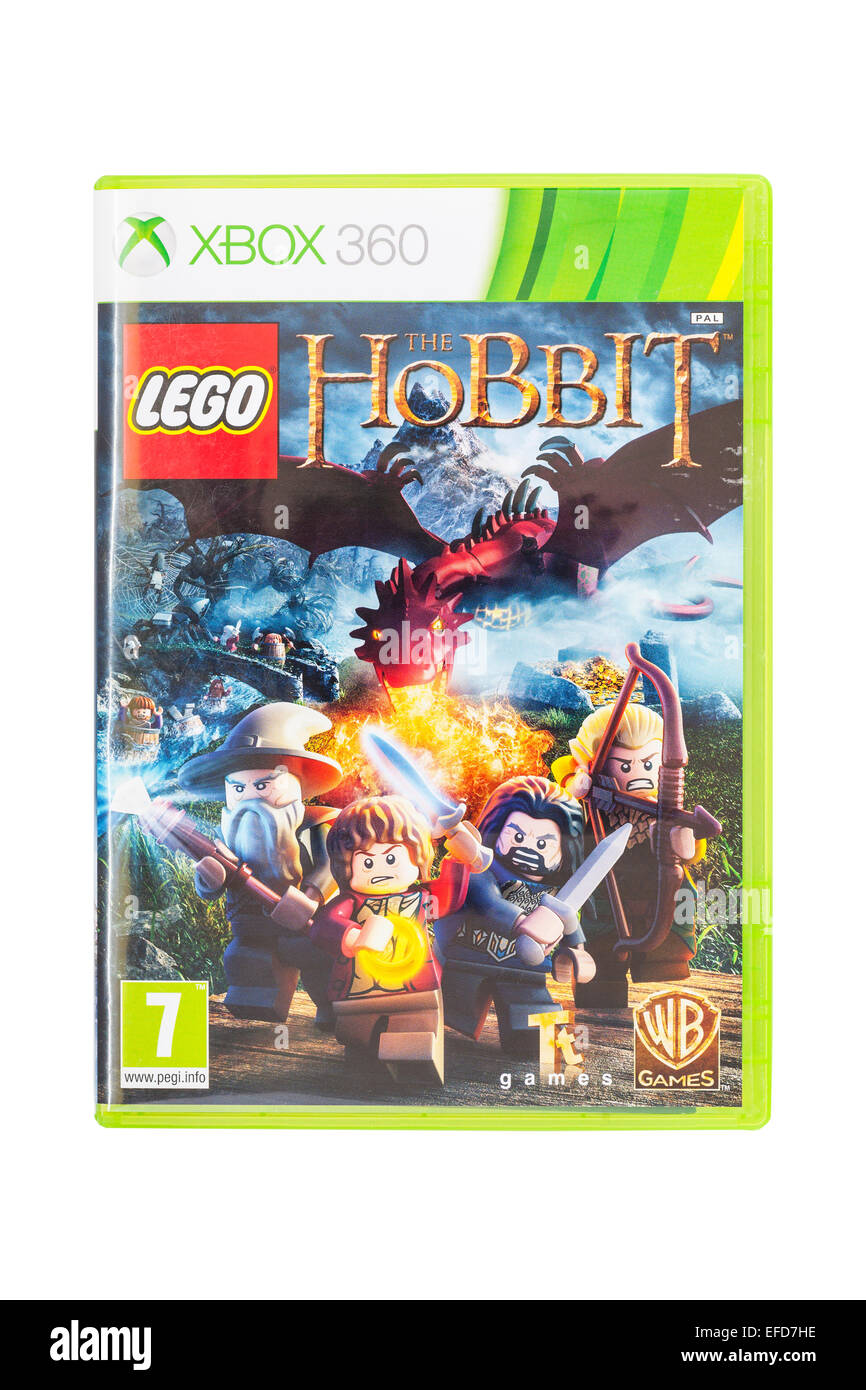 Microsoft Xbox 360 Lego The Hobbit gioco su sfondo bianco Foto Stock