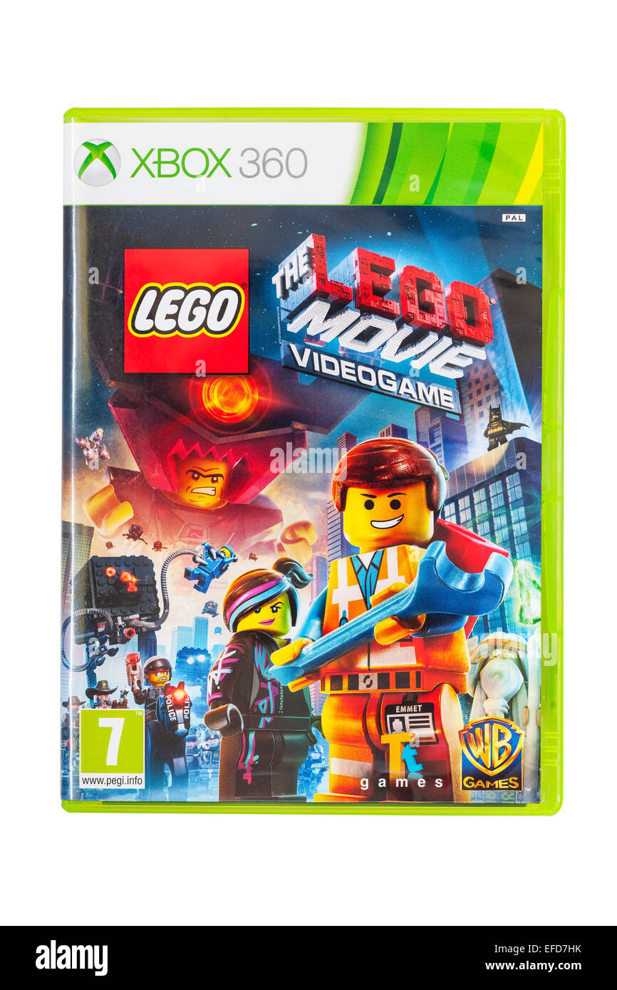 Microsoft Xbox 360 Lego Il Movie game su sfondo bianco Foto Stock