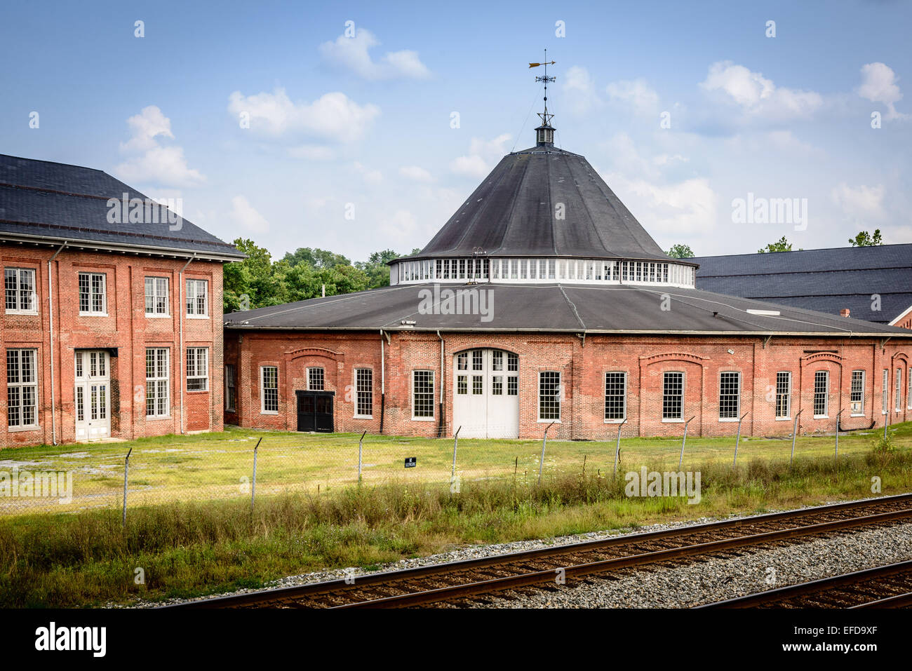 Martinsburg Roundhouse centro, 100 e Liberty Street, Martinsburg, WV Foto Stock