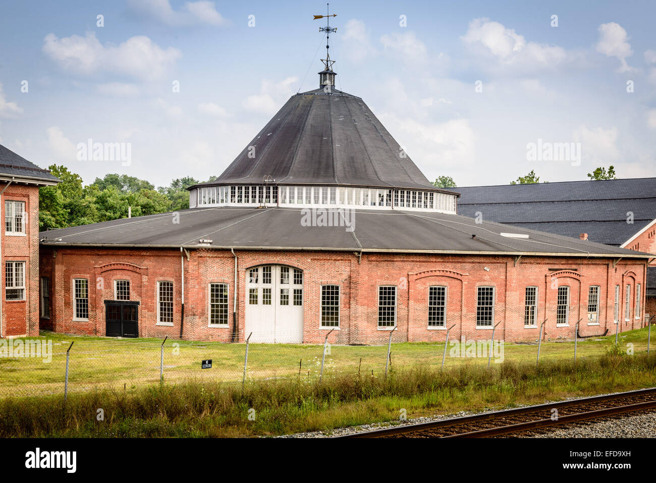 Martinsburg Roundhouse centro, 100 e Liberty Street, Martinsburg, WV Foto Stock