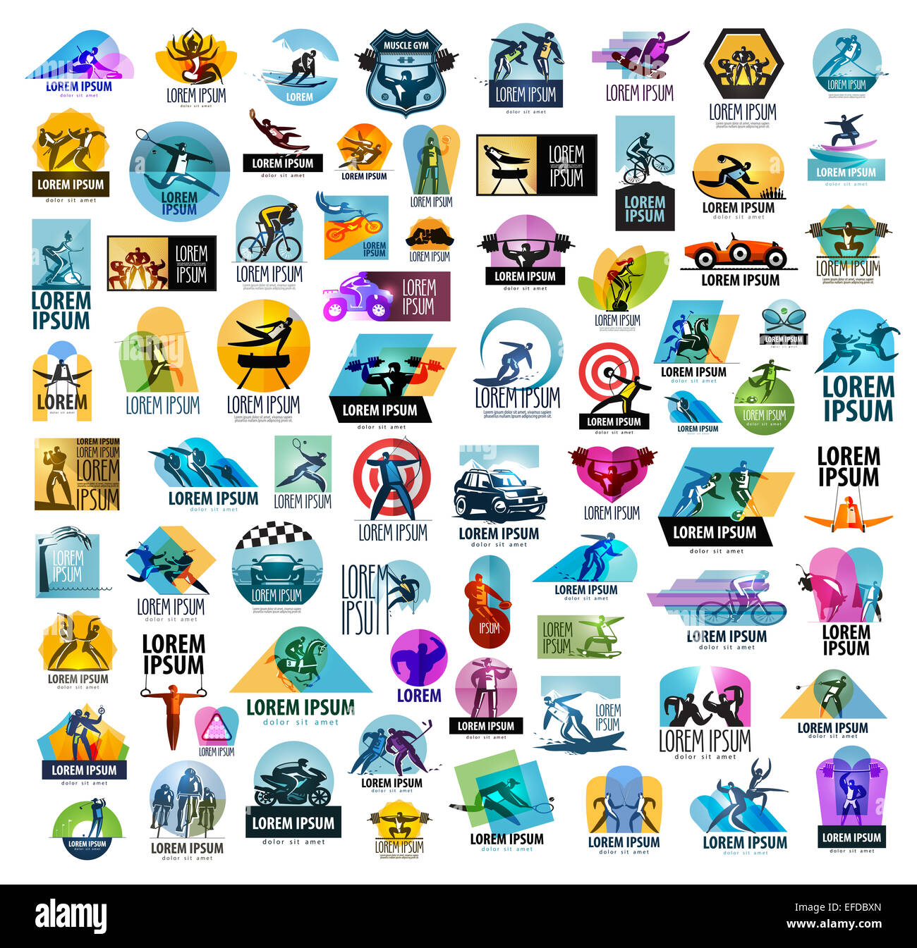 Vettore di sport logo design modello. fitness palestra o icona. Foto Stock