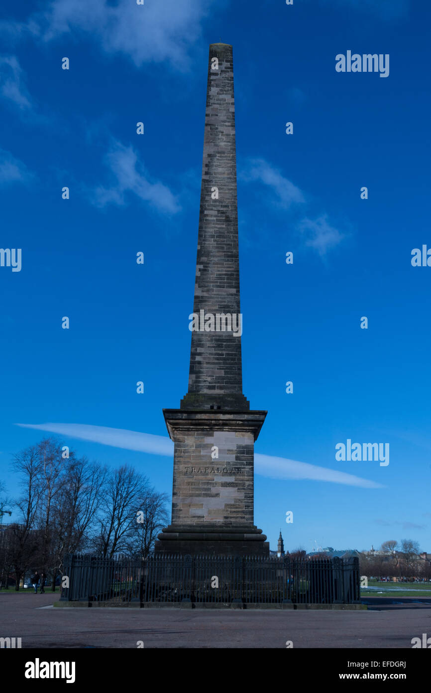Nelson's Monument, verde di Glasgow, Scotland, Regno Unito Foto Stock