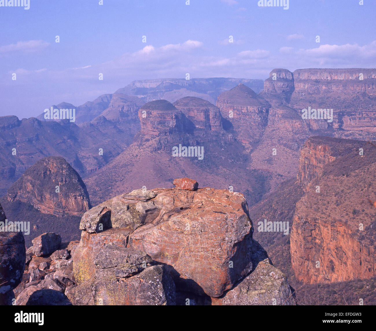 Blyde River Canyon Riserva Naturale, scarpata Drakensberg - Mpumalanga Provincia, Repubblica del Sud Africa Foto Stock