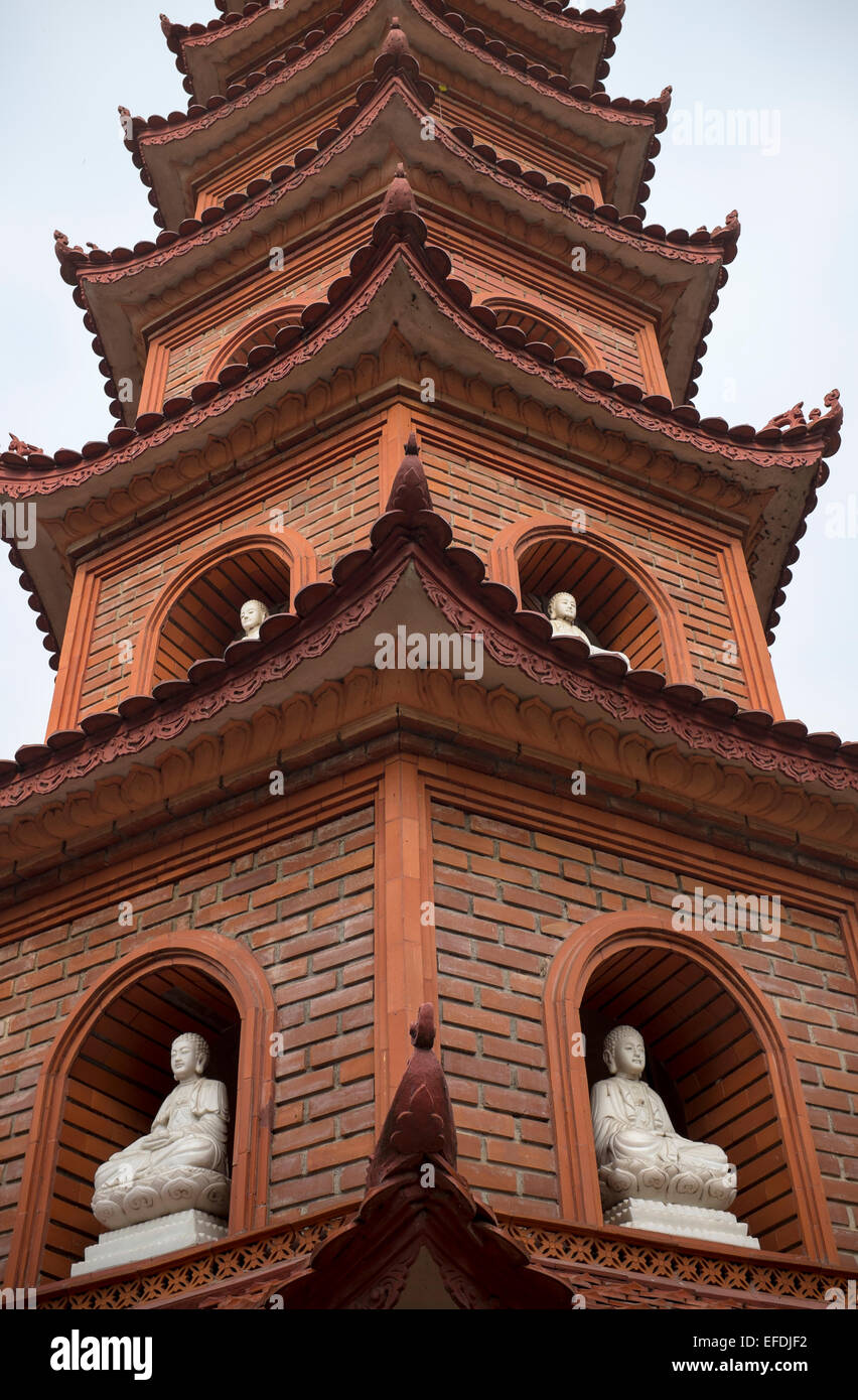 Quốc Trấn Pagoda West Lake Hanoi Foto Stock