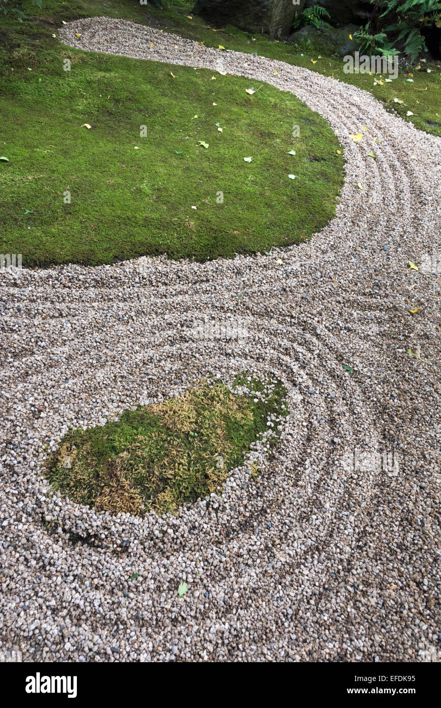 Giardino Zen, Hokoku-ji a Kamakura, Giappone Foto Stock