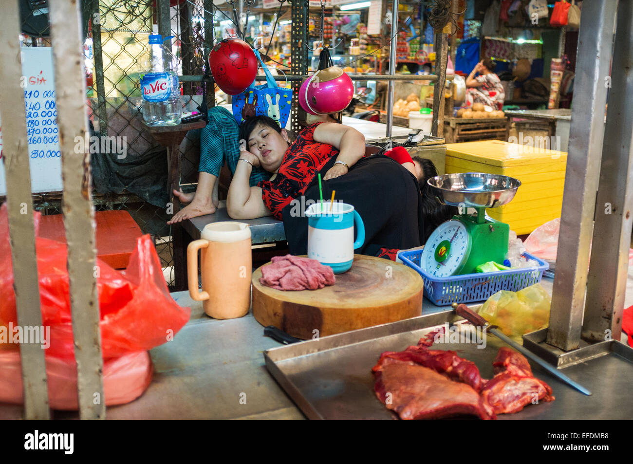 Can Tho Mercato, Delta del Mekong, Vietnam Foto Stock