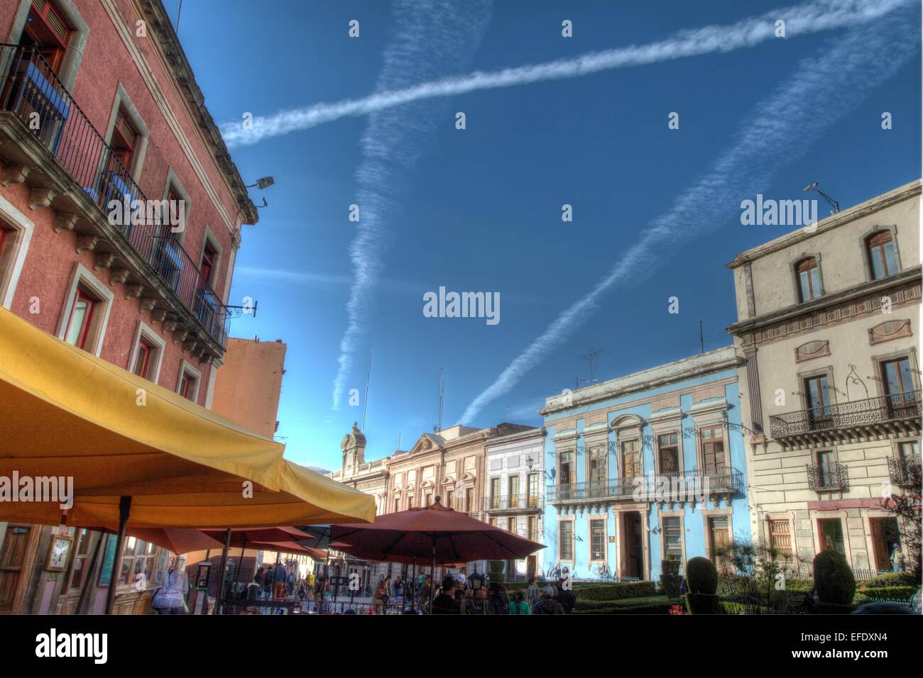 La piazza principale di edifici nella città di Guanajuato, Messico Foto Stock