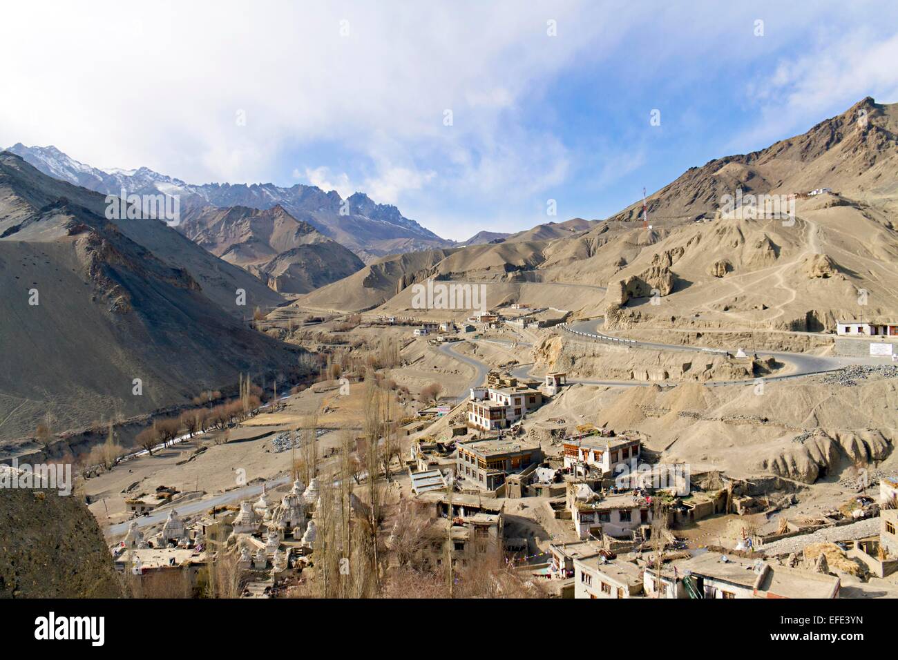 Valle di montagna in Himalaya, India settentrionale, Leh Foto Stock