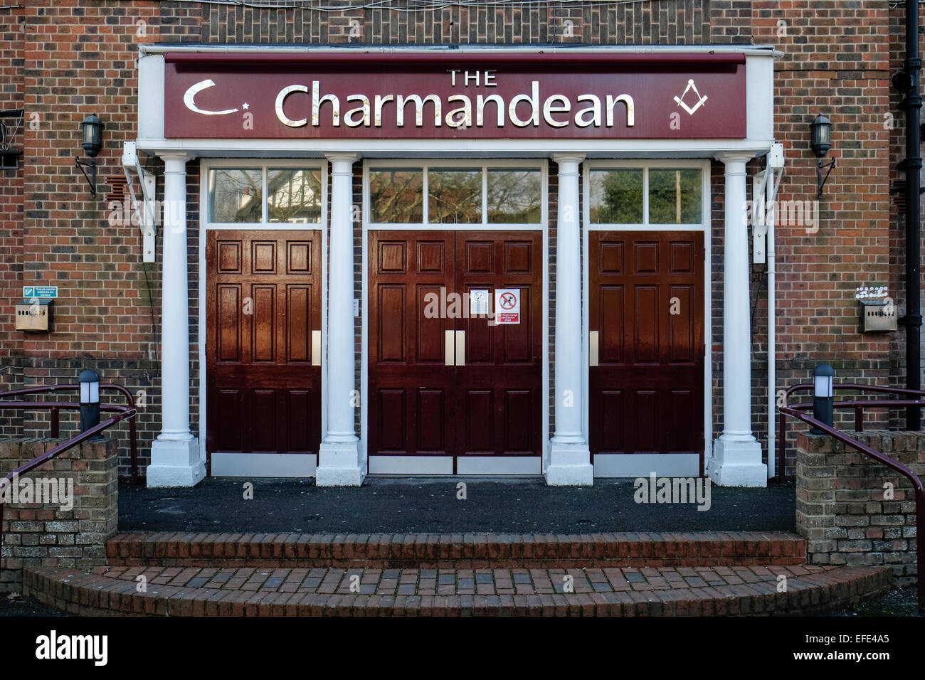 La loggia massonica Charmandean venue. Foto di Julie Edwards Foto Stock