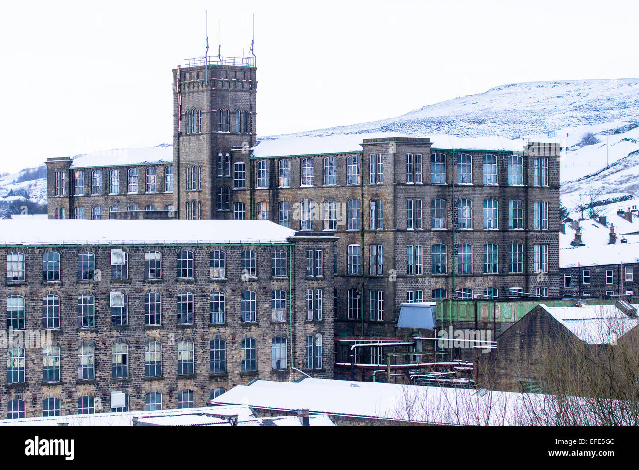 Un ex lanificio a Marsden, vicino a Huddersfield Foto Stock