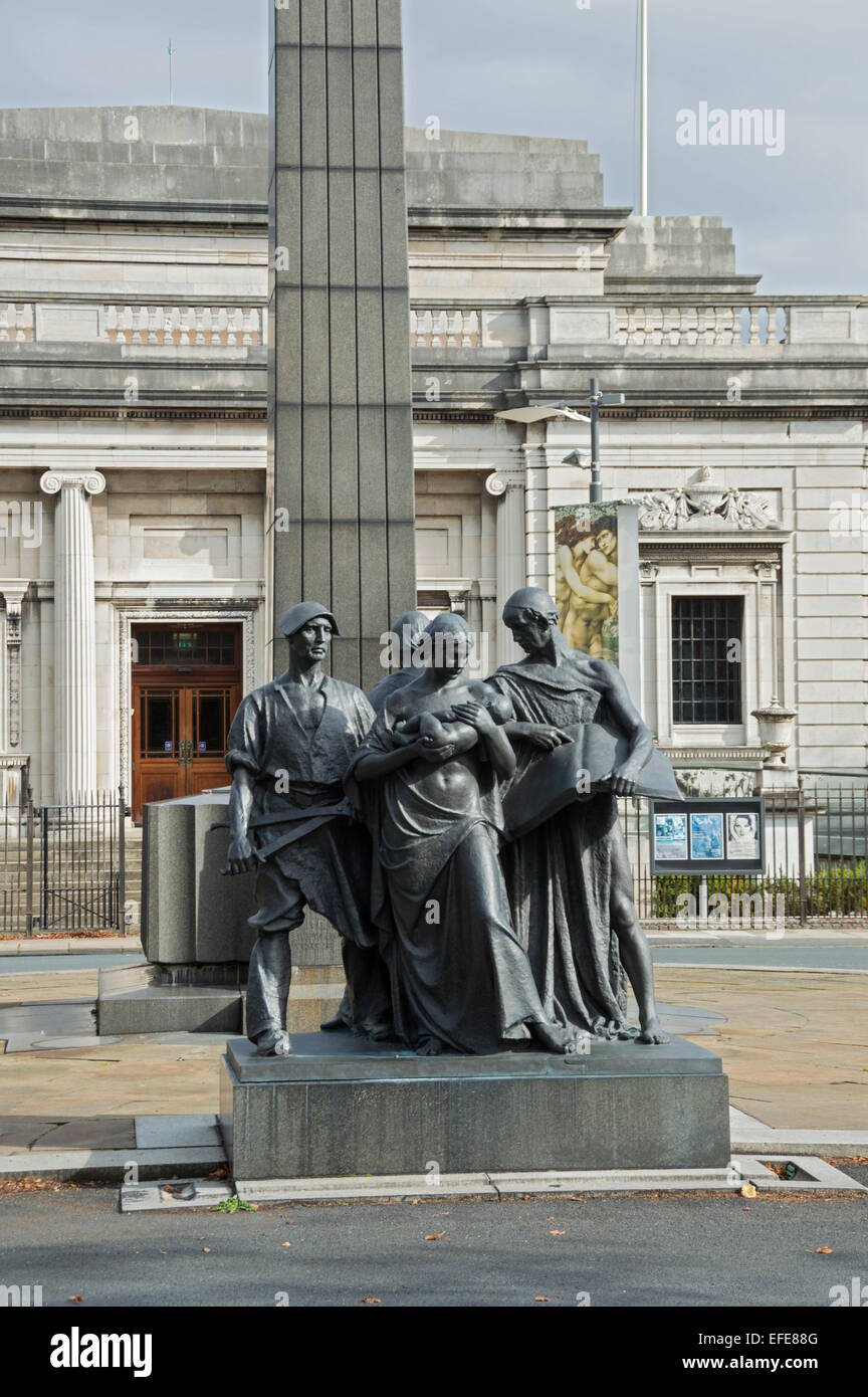 Memorial William Hesketh leva; Signore Levenhulme, Port Sunlight, London, Wirral, Merseyside, Regno Unito Foto Stock