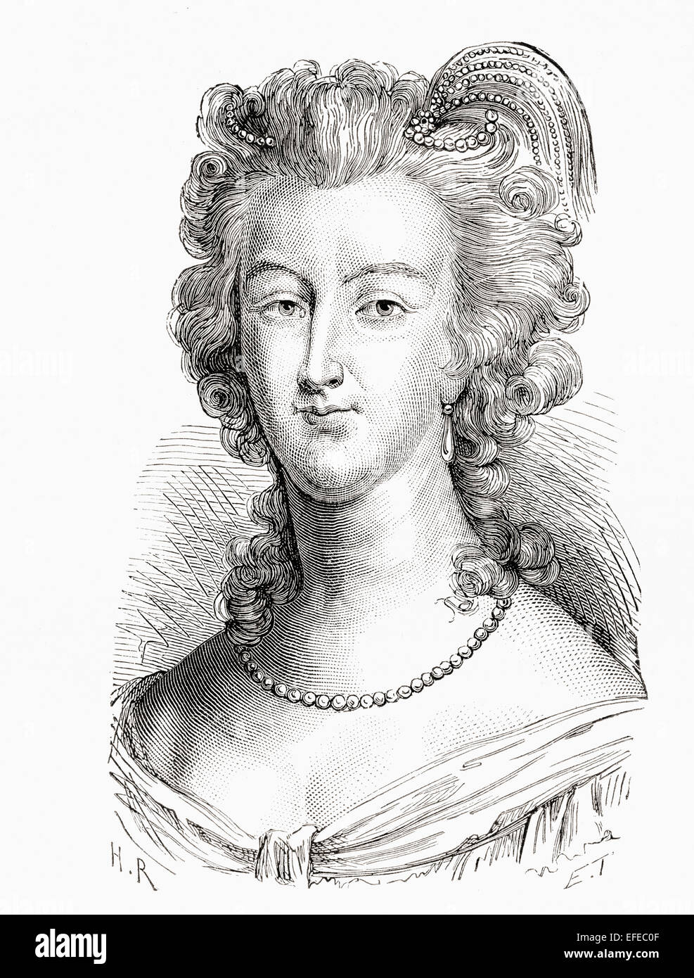Maria Antonietta , 1755 - 1793. Regina di Francia come la moglie di Luigi XVI. Foto Stock