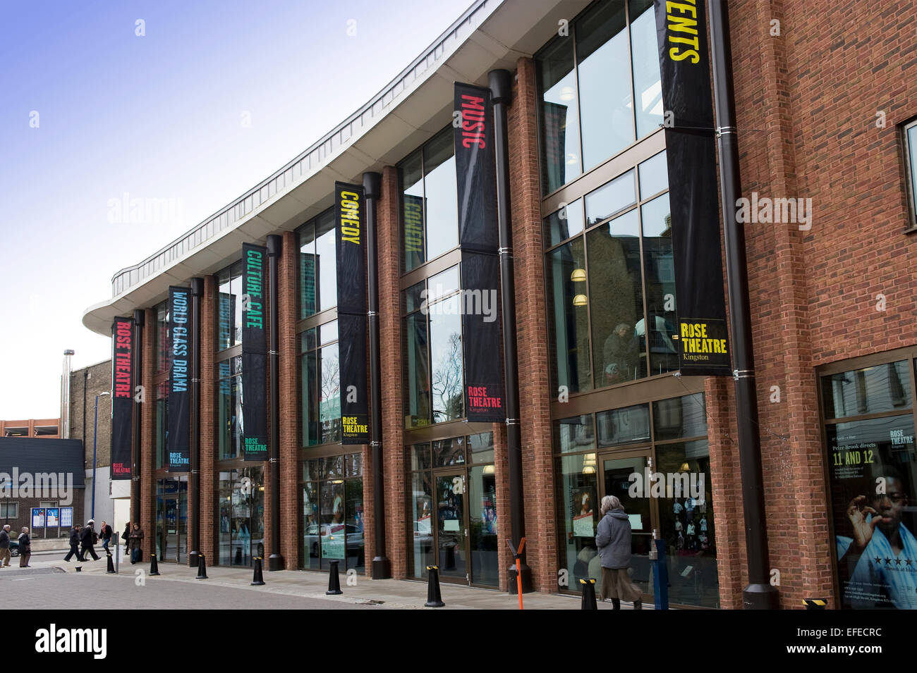 Rose Theatre Kingston Surrey. Esterno dell'edificio. Foto Stock