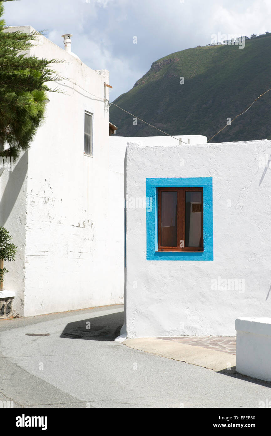 Casa Tradizionale a Salina, Isole Eolie, in Sicilia Foto Stock
