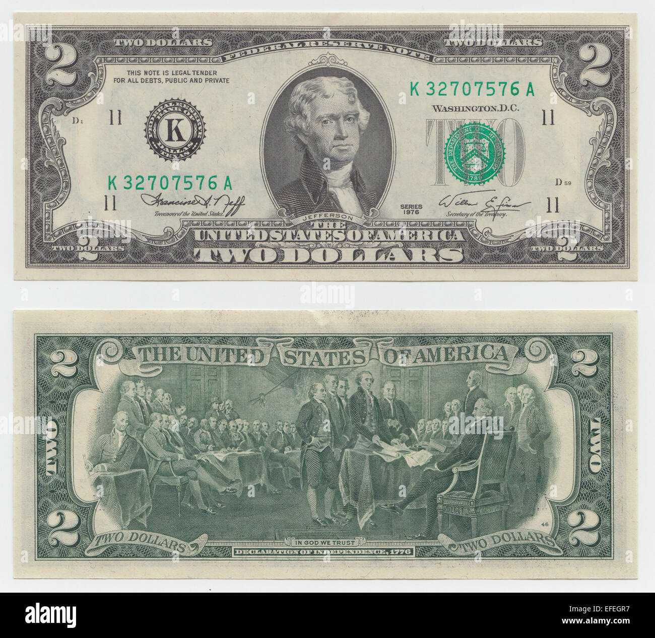 2 dollar bill Immagini e Fotos Stock - Alamy
