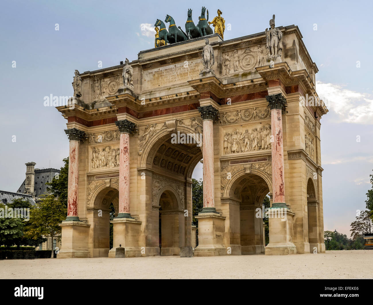 Arc de triomphe du Carrousel, Parigi, Francia Foto Stock