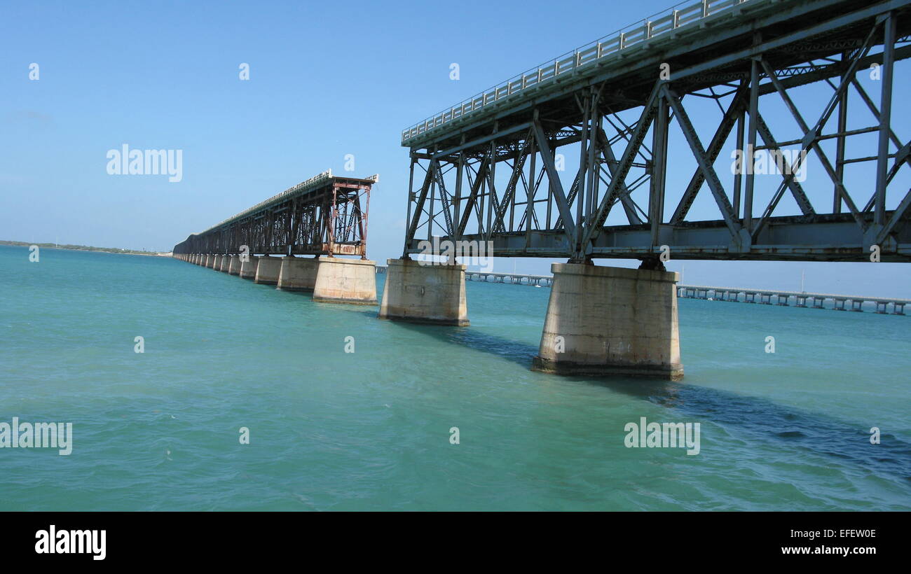 Ponte a Key West Estensione della Florida East Coast Railway Foto Stock