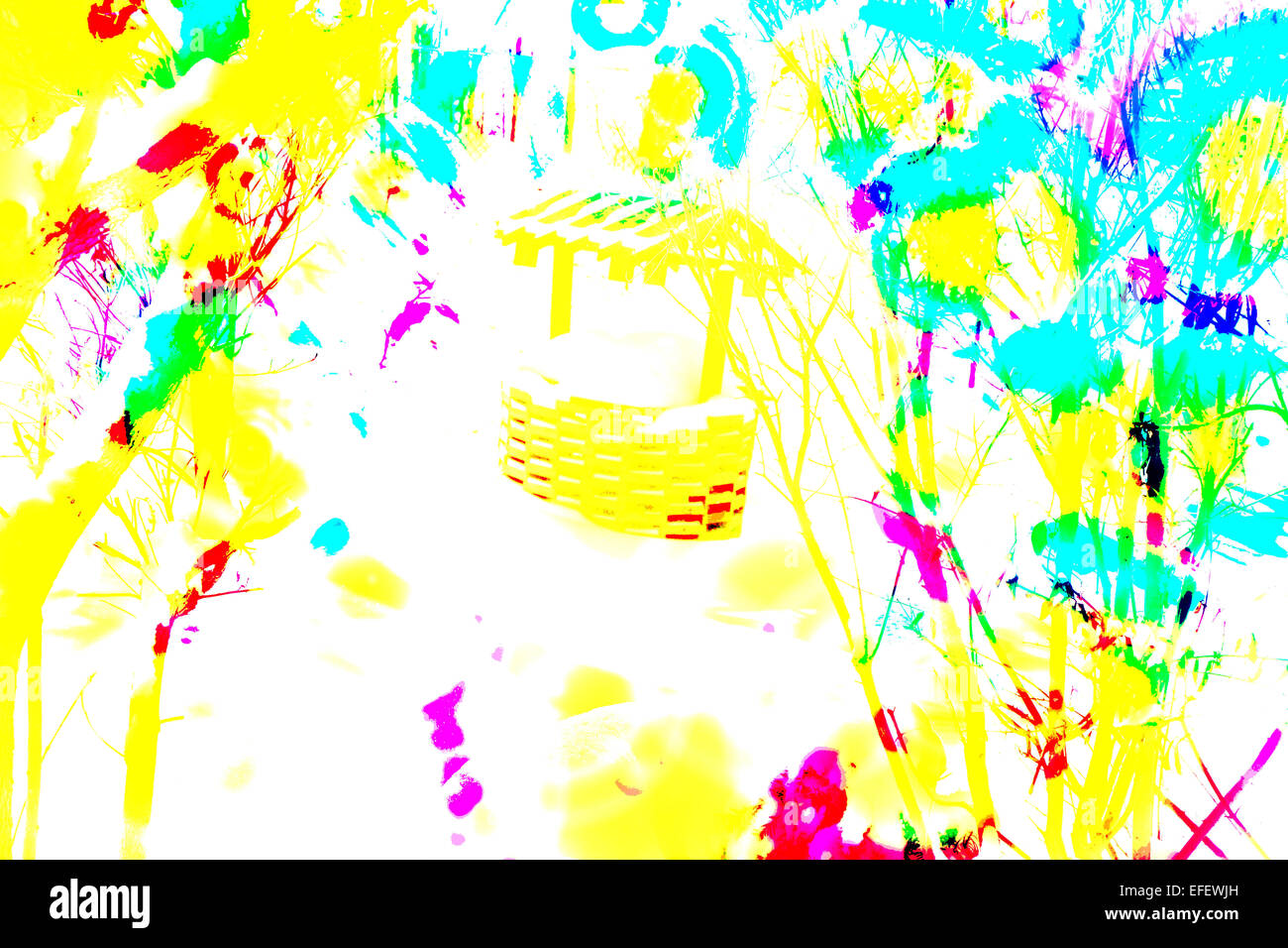 Un design unico di un luminoso centro , art design,unico,giallo confusione,un sacco;alpen glow;alpen si illumina;bellissima;bellezza;bizzarro;b Foto Stock