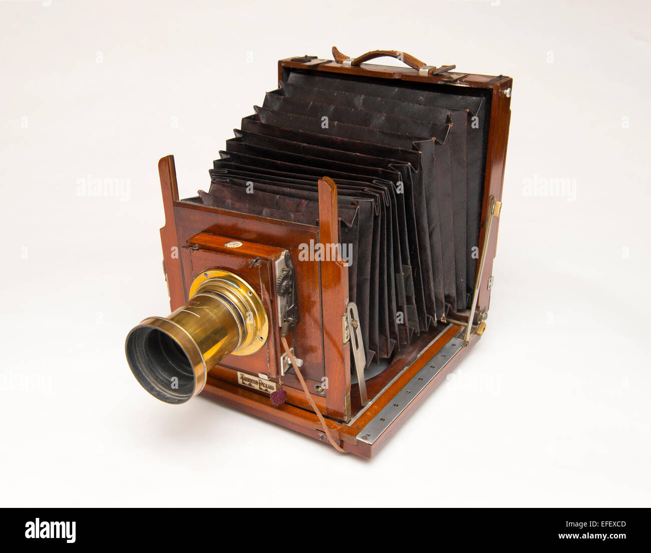 Antique Thornton Pickard estensione tripla piastra di mogano fotocamera Foto Stock