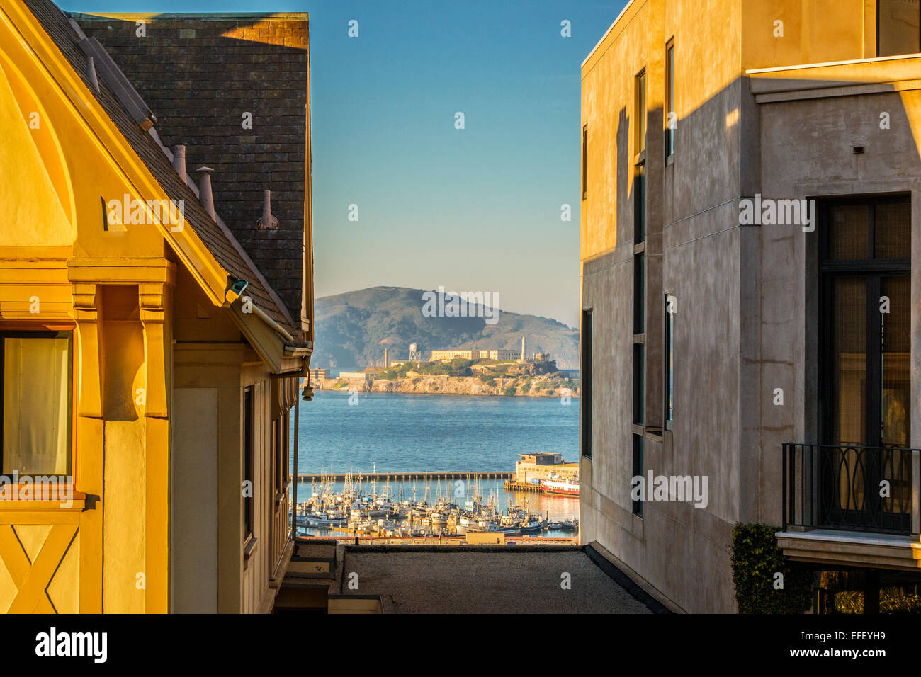 Vista dell Isola di Alcatraz Foto Stock