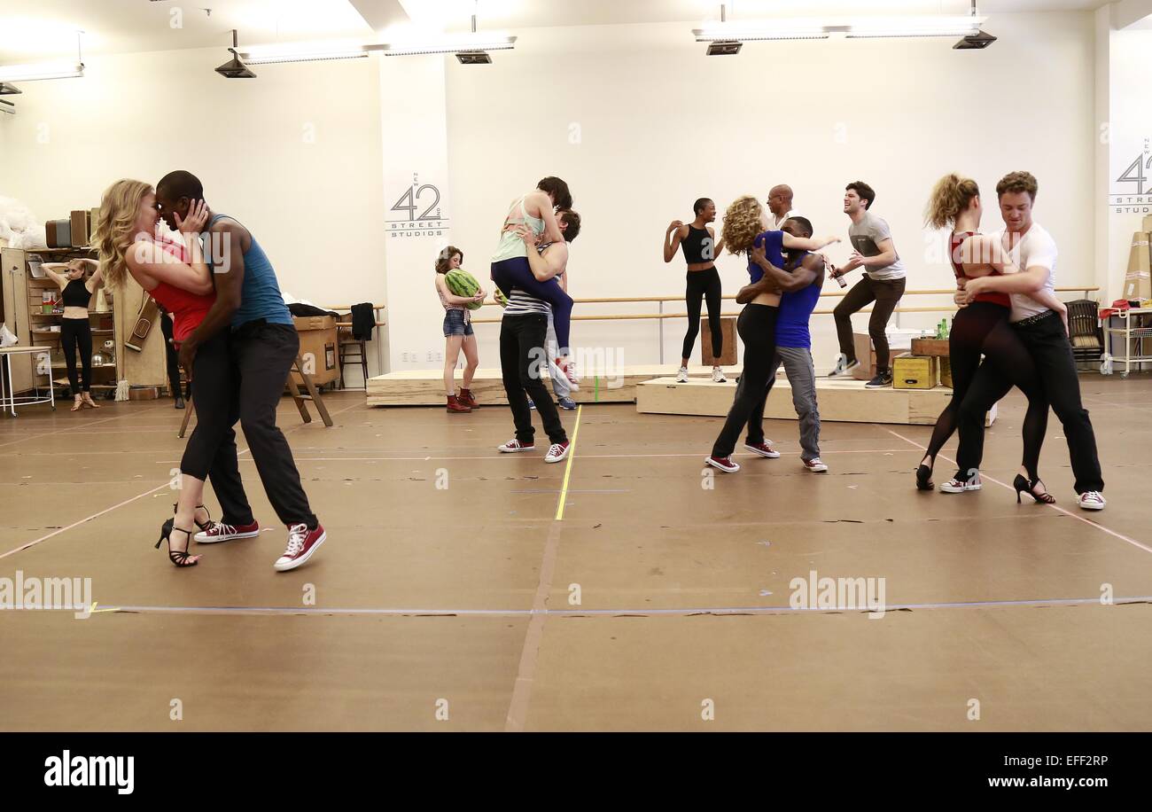 La prova di Dirty Dancing Il Tour tenutosi a New 42nd Street Studios. Dotato di: atmosfera dove: New York New York, Stati Uniti quando: 31 Lug 2014 Foto Stock