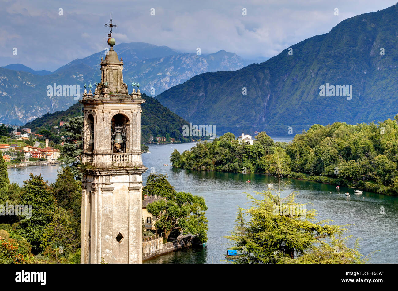 Il lago di Como, Sala Comacina, Lombardia, Italia Foto Stock