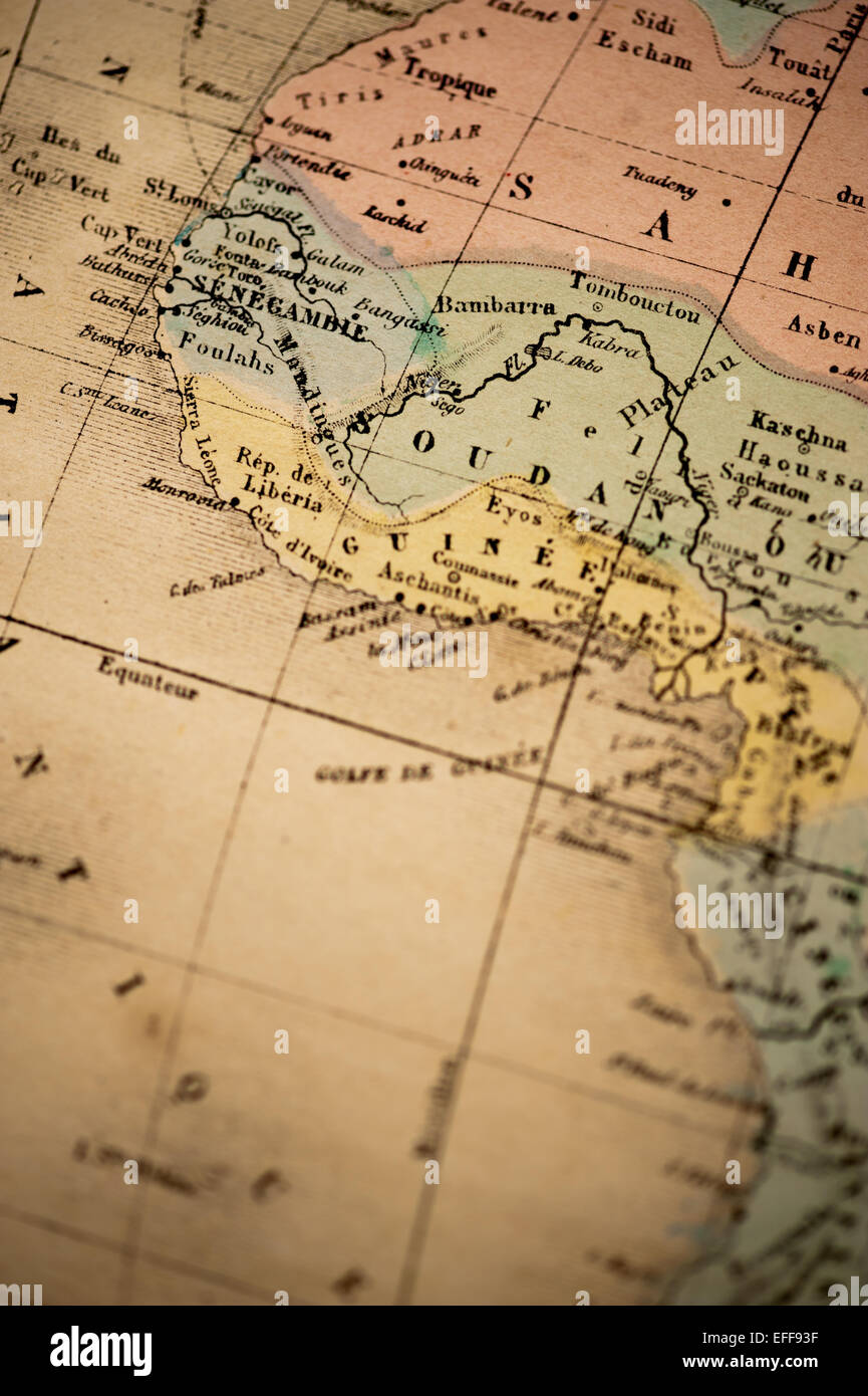 Atlas Classique pubblicato nel 1869 - antica mappa Foto Stock