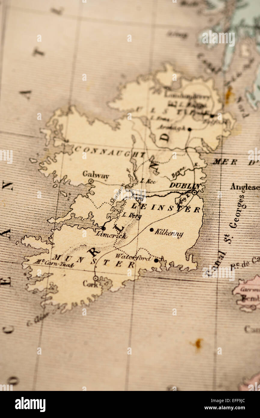 Atlas Classique pubblicato nel 1869 - antica mappa Foto Stock