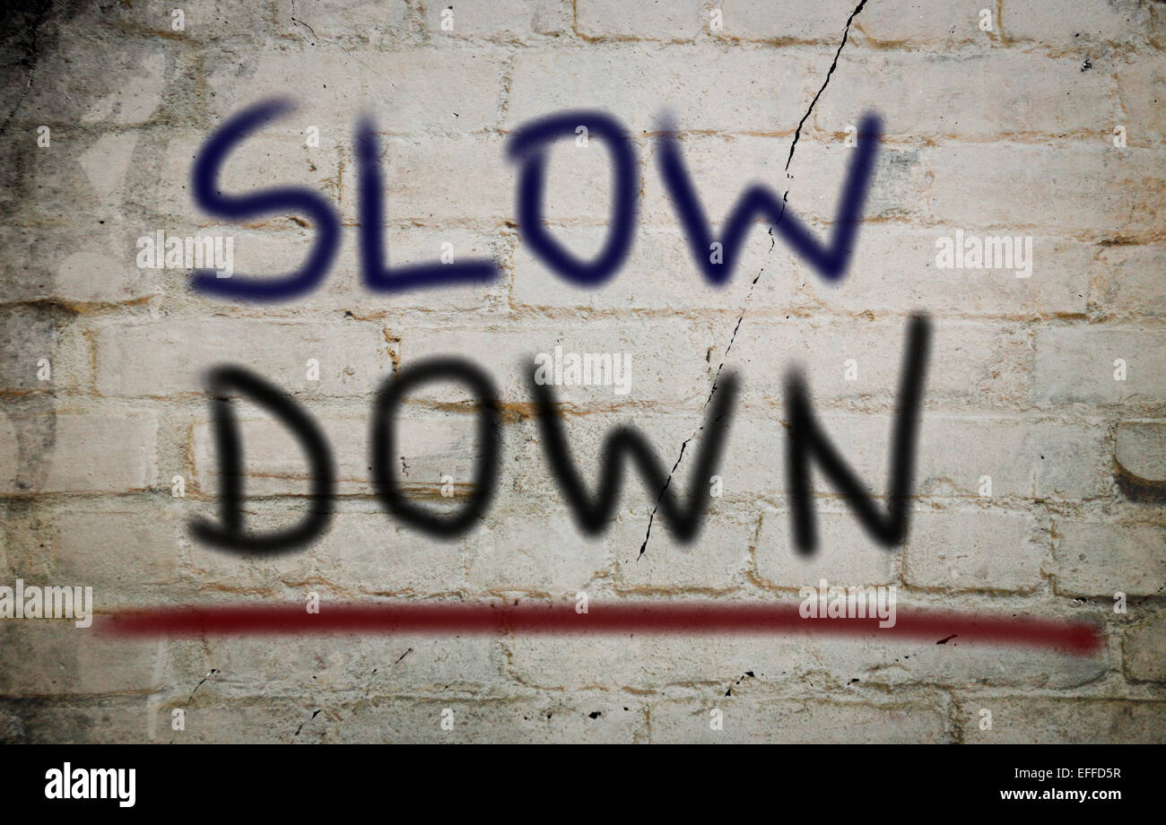 Rallentare il concetto Foto Stock
