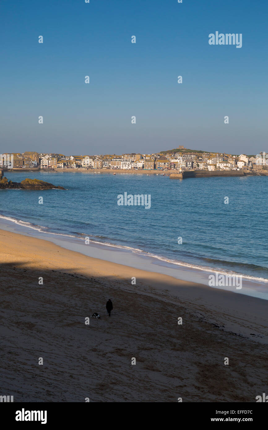 St Ives Porthminster Beach Cornovaglia; Regno Unito Foto Stock