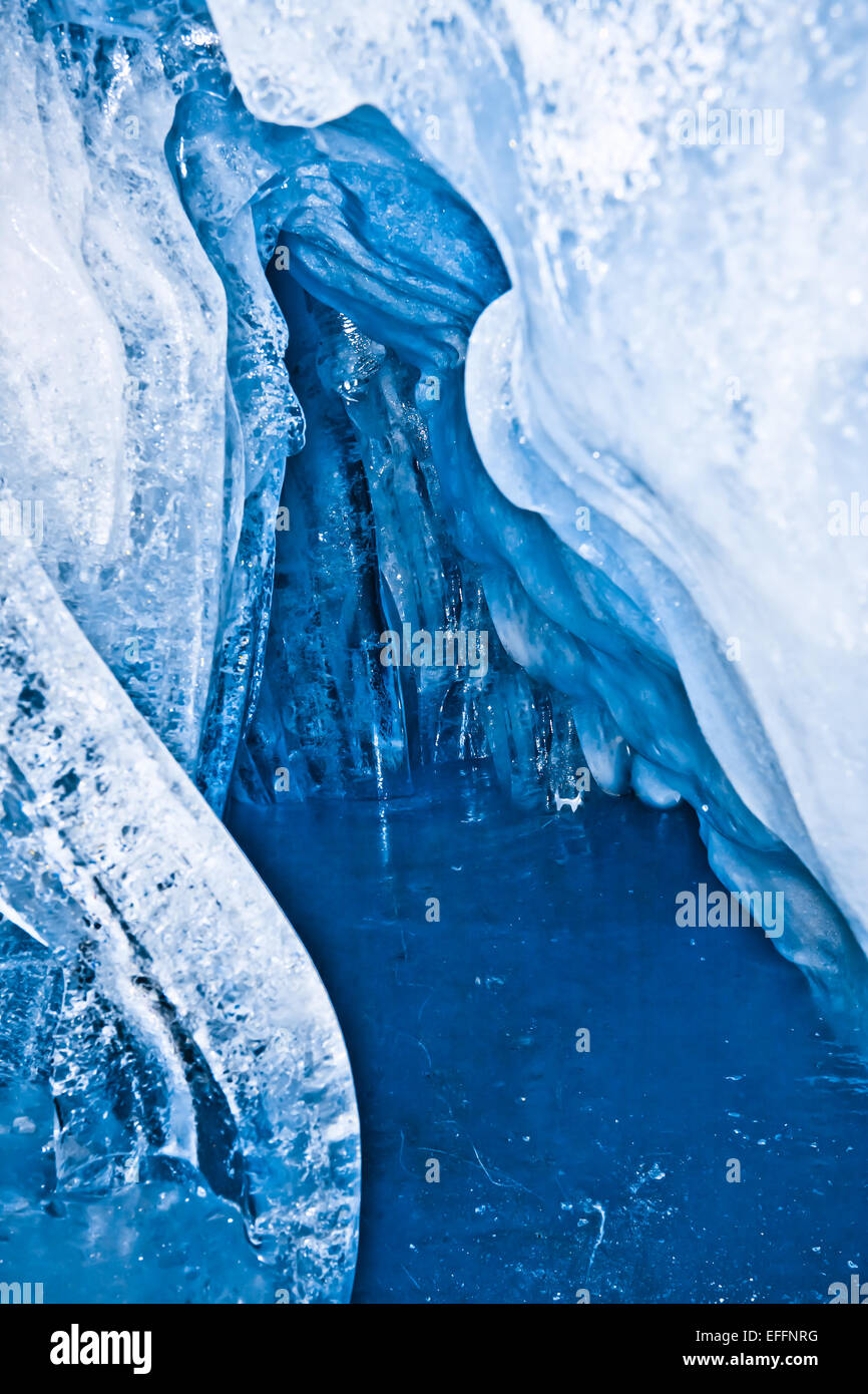 Grotta di ghiaccio blu Foto Stock