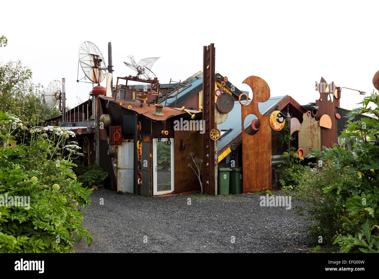 I Corvi House di Reykjavik Islanda posseduto dalla cantante Bjork ma ora di proprietà di un film del regista Hrafn Gunnlaugsson Foto Stock