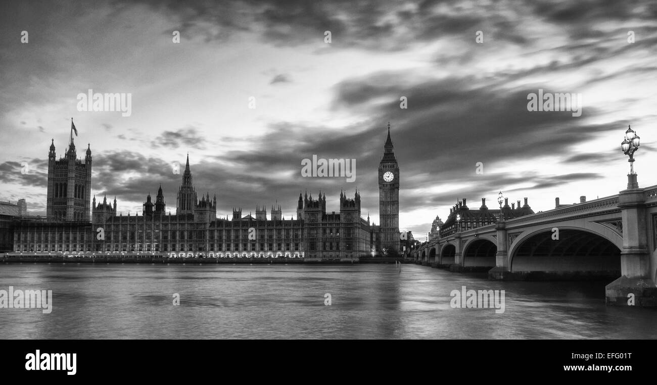 Il Big Ben e la Casa del Parlamento Foto Stock