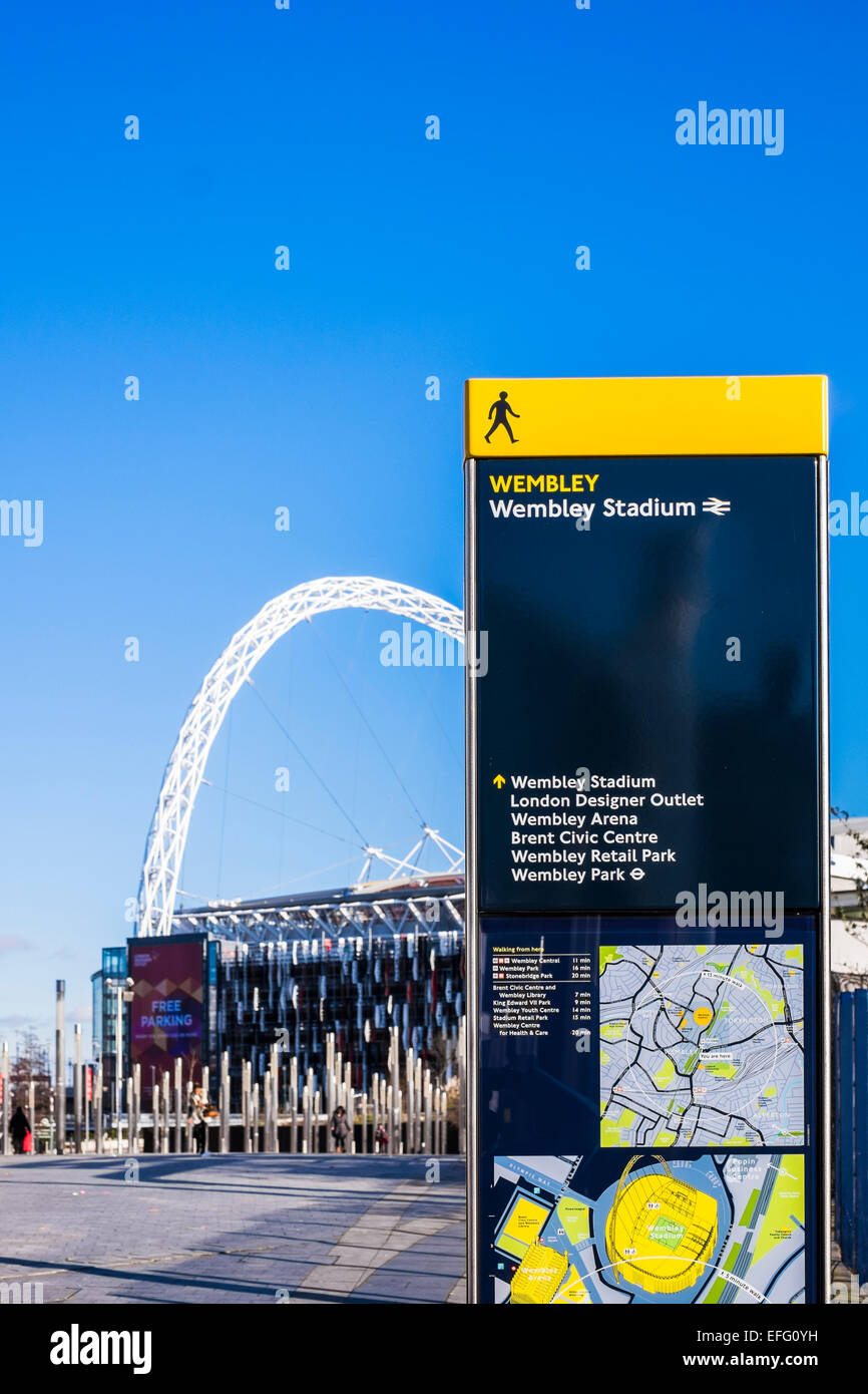 Lo stadio di Wembley - Londra Foto Stock