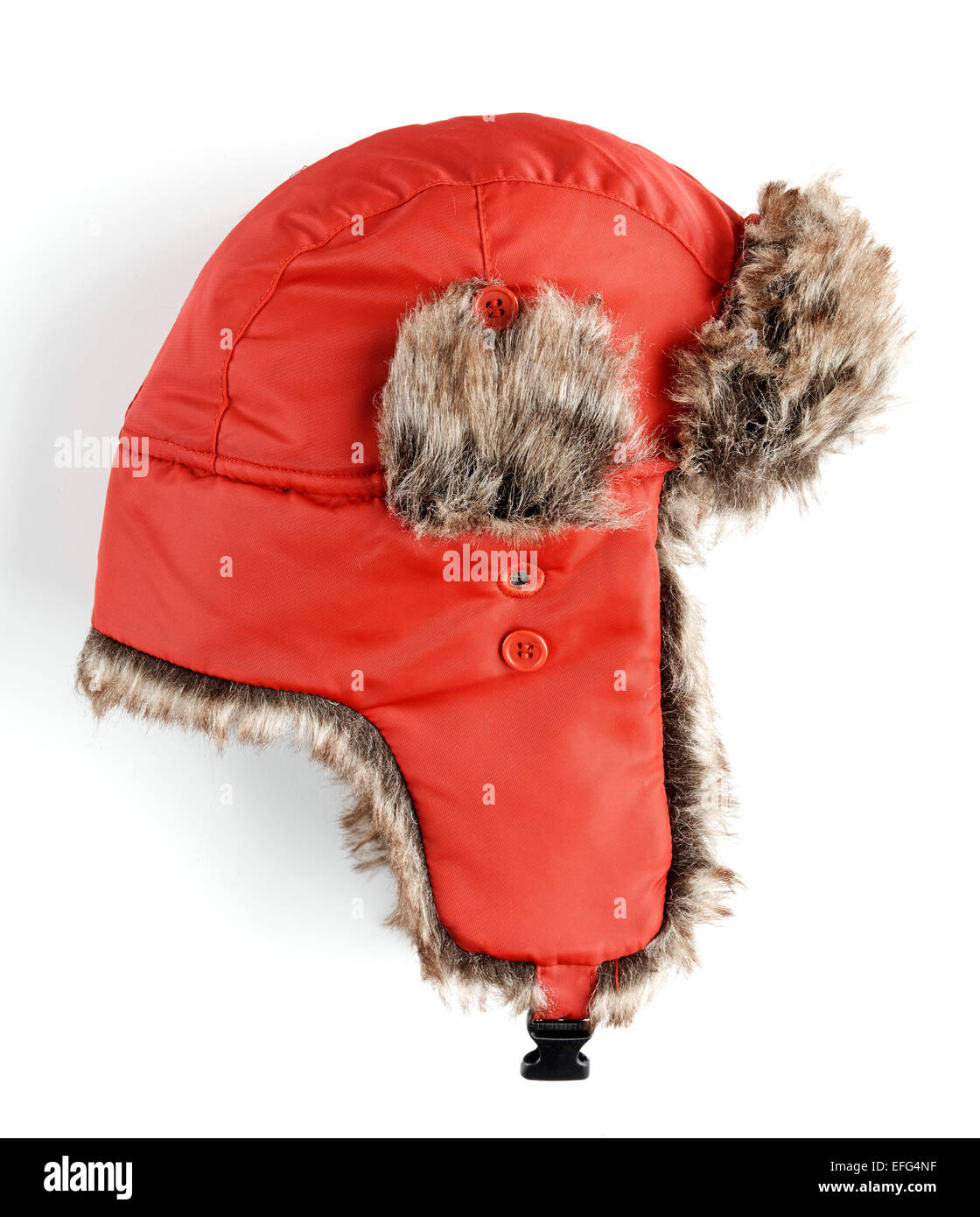 Cappello rosso di inverno Foto Stock