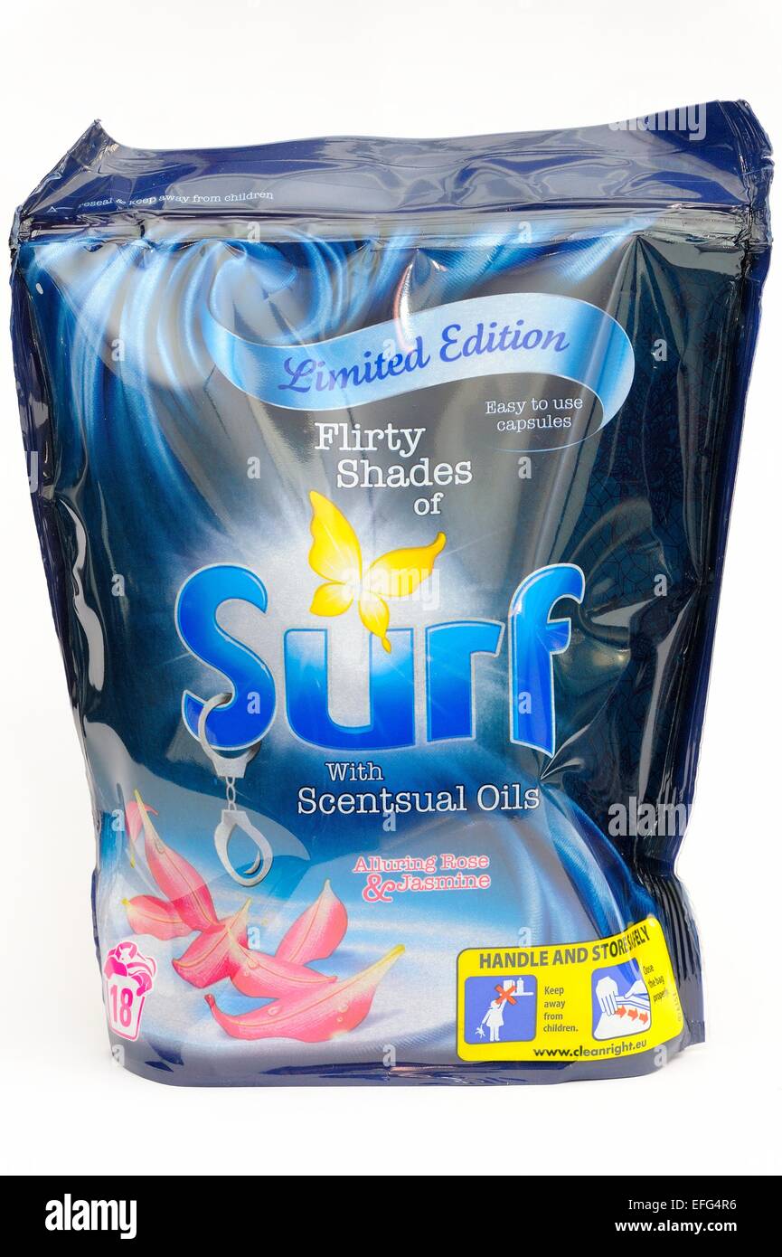 Flirty sfumature di surf con oli scentsual capsule di lavaggio limited edition pack Foto Stock